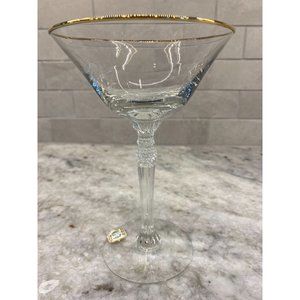 Vintage Dorado by Riekes-Crisa Handcrafted Crystal Martini Glass